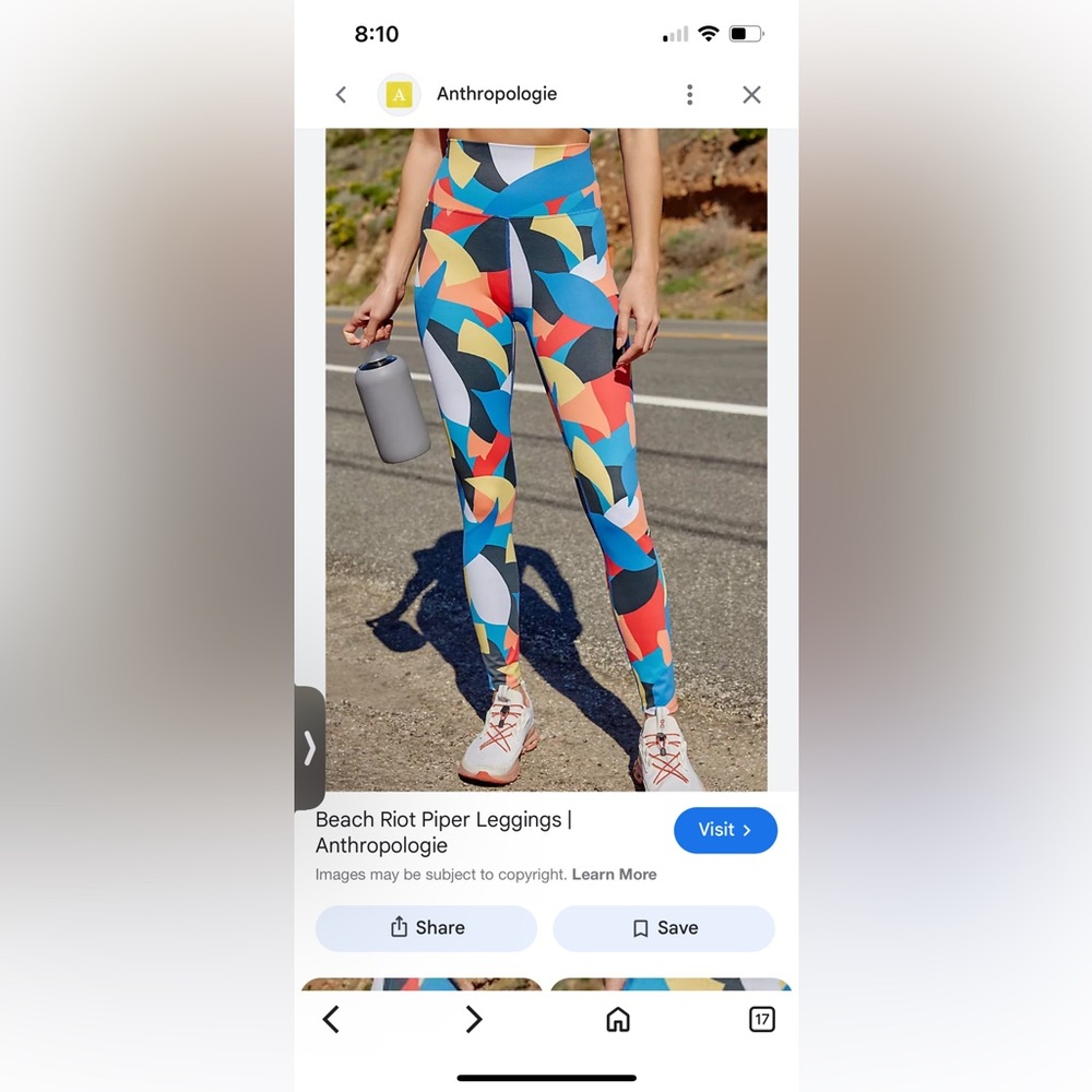 BEACH RIOT Sport Piper Leggings In Primary Mod High Rise Size XS Yoga Athleisure - Picture 15 of 15